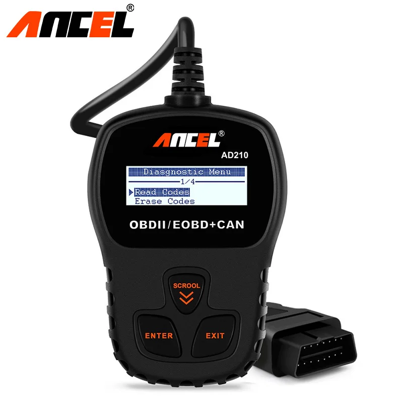 Ансель AD210 OBD2 EOBD автомобиль код читателя Автомобильная сканер OBDII ошибки