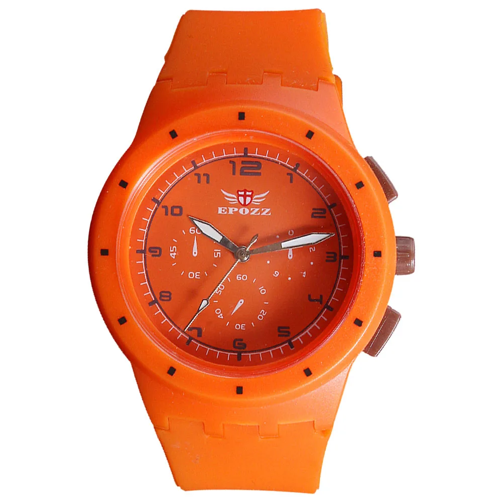 

Brand EPOZZ Round Simple Fashion Quartz Watch Analog Silicone Band Casual Student Girls Young Ladies Pink relogio feminino 859