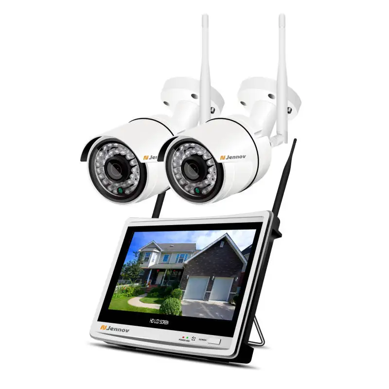 2 Pieces Cameras Jennov беспроводная камера безопасности 8CH 1080P NVR комплект 2.0MP ИК Открытый CCTV Микрофон IP камера P2P комплект видеонаблюдения - Цвет: 2 Pieces Cameras