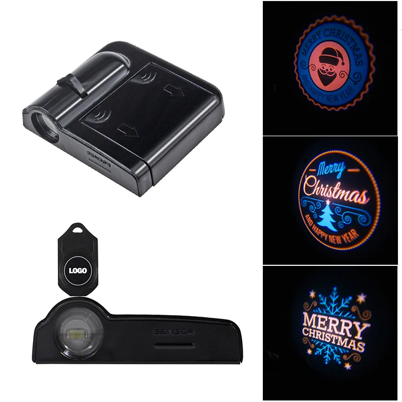 1 шт. Автомобильный логотип приветсветильник беспроводной Рождественский