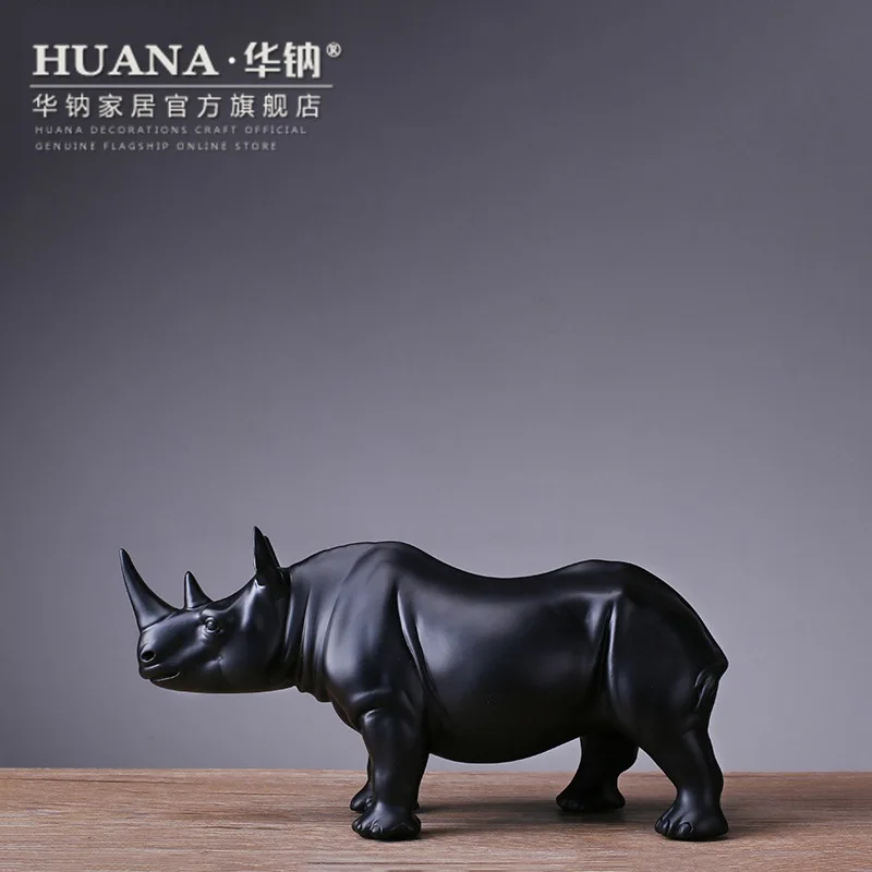 

The modern new Home Furnishing resin crafts decorative explosion rhino small ornaments factory direct gift statue sculpture