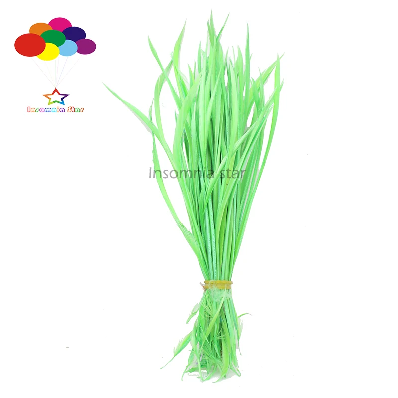 light green 100 шт натуральный гусиный пух 15-20 см/6-8 дюймов разноцветный высококачественный головной убор для костюмированной маски Diy - Цвет: light green