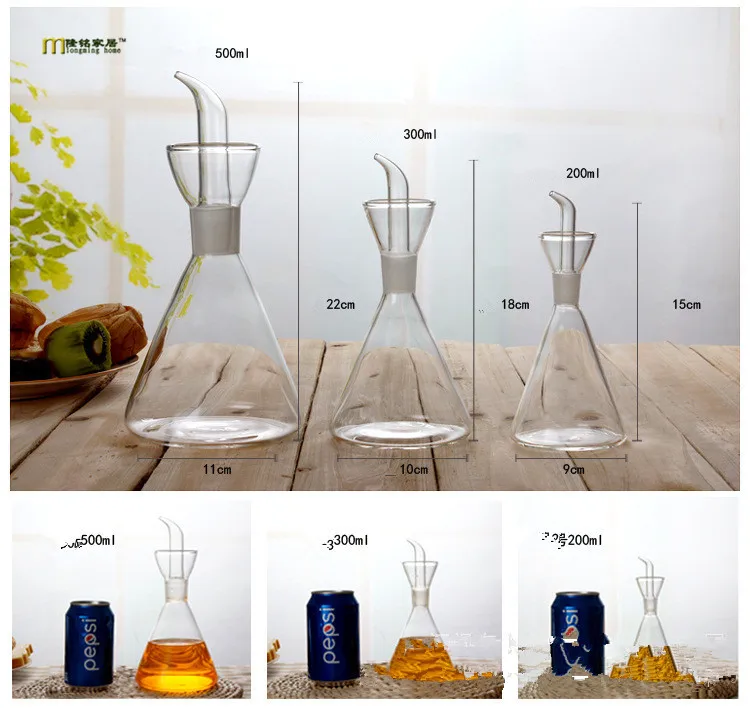 1 шт. 3 Емкость Экологичная бутылка для масла и уксуса 200 мл 300 500 оливковое масло