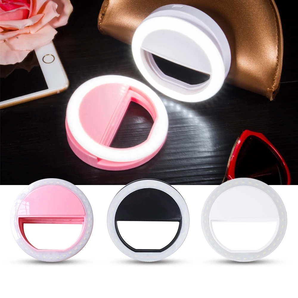 New Selfie Ring Light Portable Flash Led Camera Phone Photography Enhancing for Smartphone iPhone Samsung | Освещение