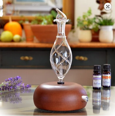 Аромадиффузор из дерева и стекла полностью укомплектованный стеклянный