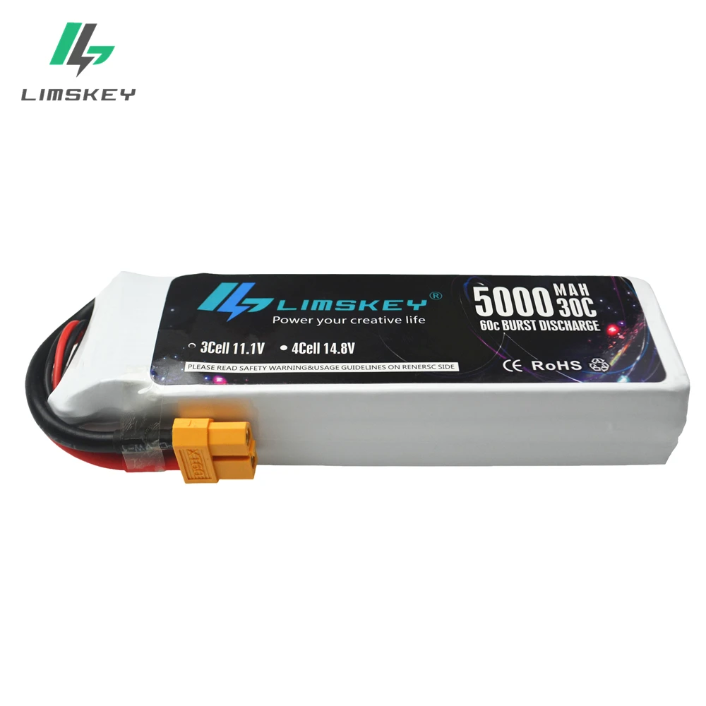 Limskey FPV 450 500 11 1 в 5000 мАч 30C Max60C 3S RC LiPo аккумулятор для вертолета лодки Traxxas батареи