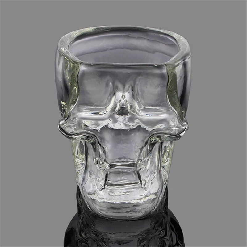 Стеклянная чашка KCASA 100 мл с прозрачной головкой кружки для виски и вина черепом