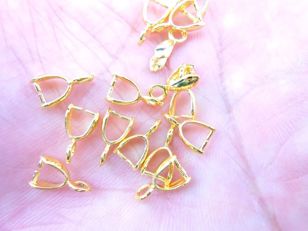 100PCS Free Shipping DIY gold jewelry accessories 18 K necklace earrings connecting folder pendant pearl | Украшения и аксессуары