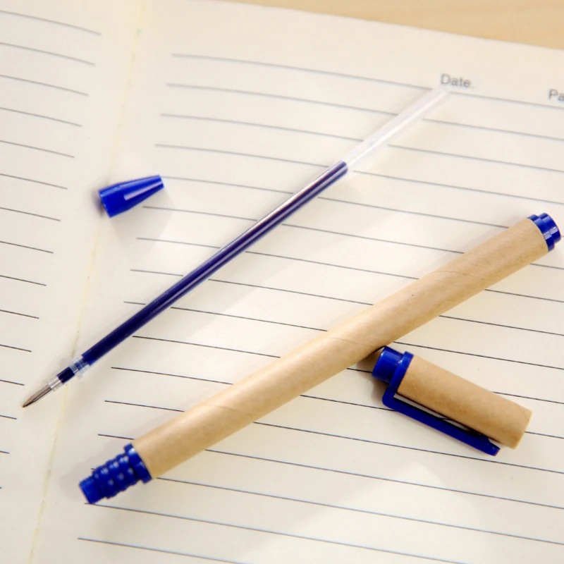 40 шт./лот ручка из переработанной бумаги для защиты окружающей среды гелевая