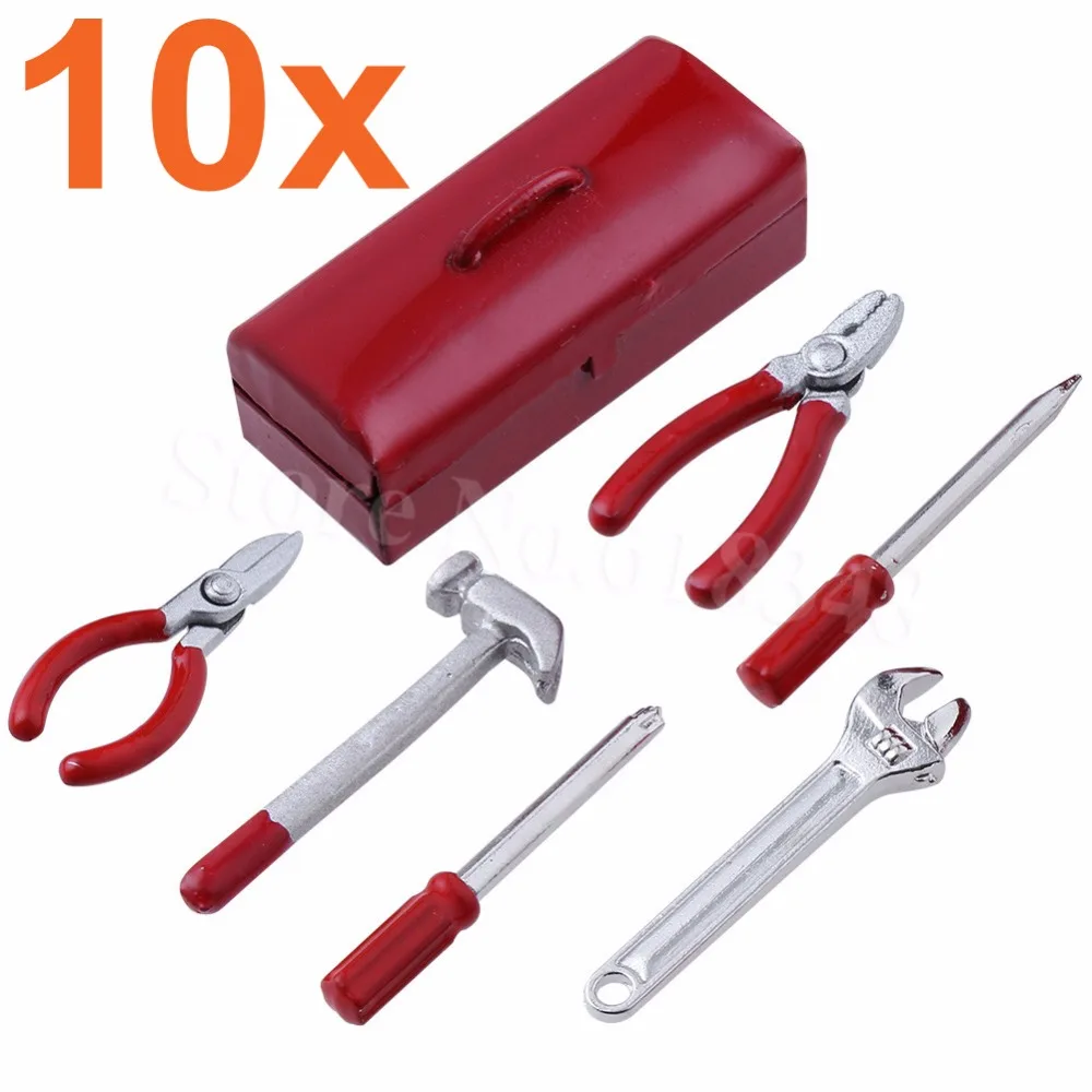 10 компл. 1/10 RC Рок Гусеничный мини-молоток гаечный ключ и инструменты Box Декор Для