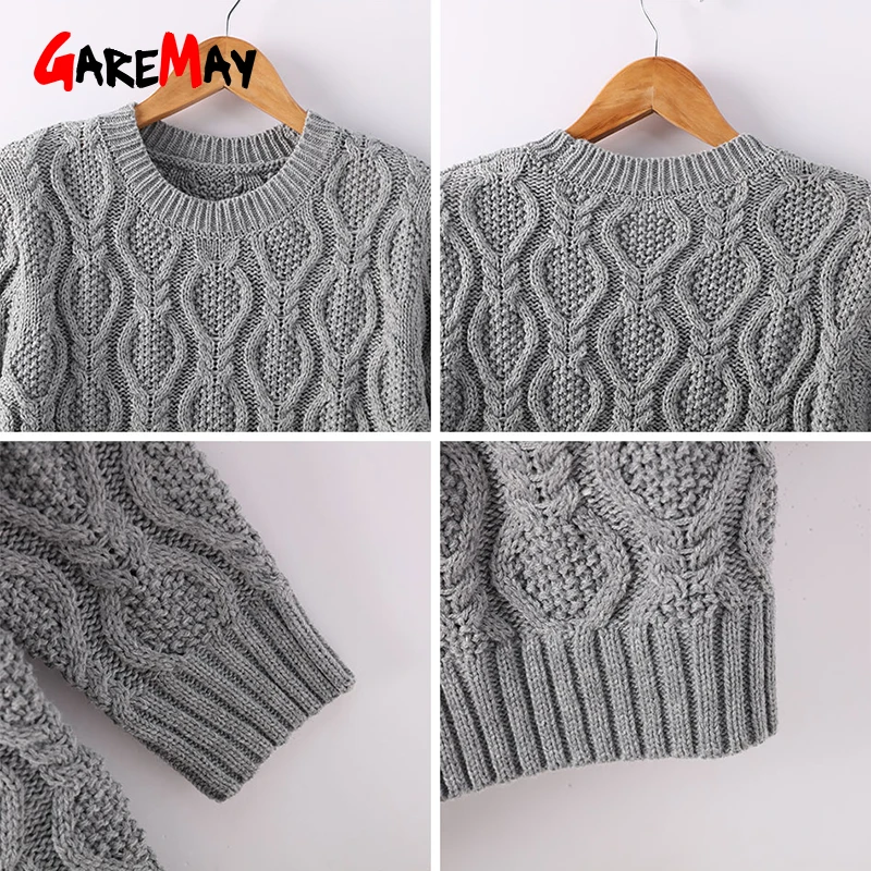 Women Knitted Dress Autumn Thick Office Twist Tunics Vintage White Plus Size Long Sleeve Sweater Ladies Dresses New | Женская одежда