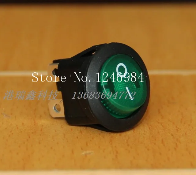[SA] M20.5 выключатель питания RLEIL рокер круглый Кулисный переключатель AC 220 В зеленый