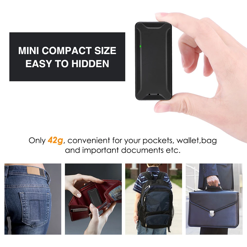 Concox AT2 супер мини GPS трекер с + LBS WIFI позиционирование сигнализация отслеживающая