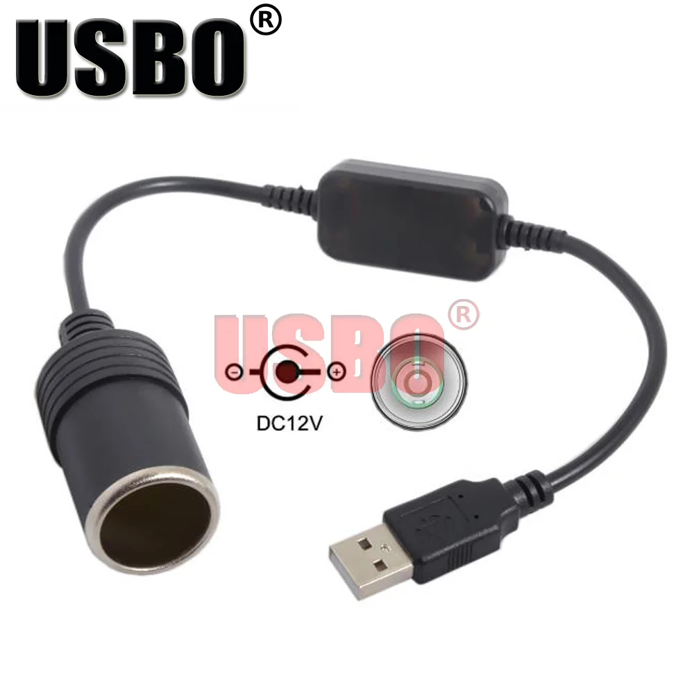 Черный 0 3 м 5 В до 12 усилитель-линия USB 2 штекер-гнездо автомобильного
