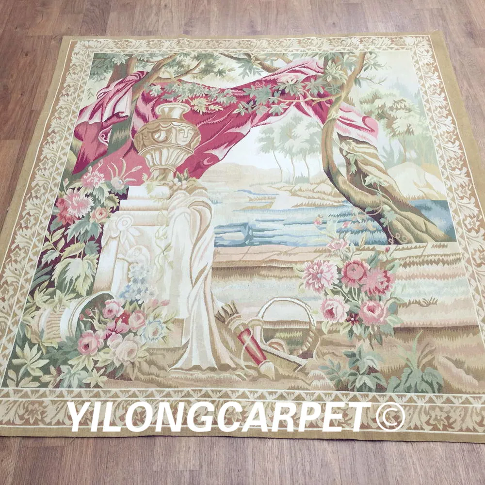 Yilong 5 2 'x 5' гобелен ручной работы в европейском стиле из шерсти | Дом и сад