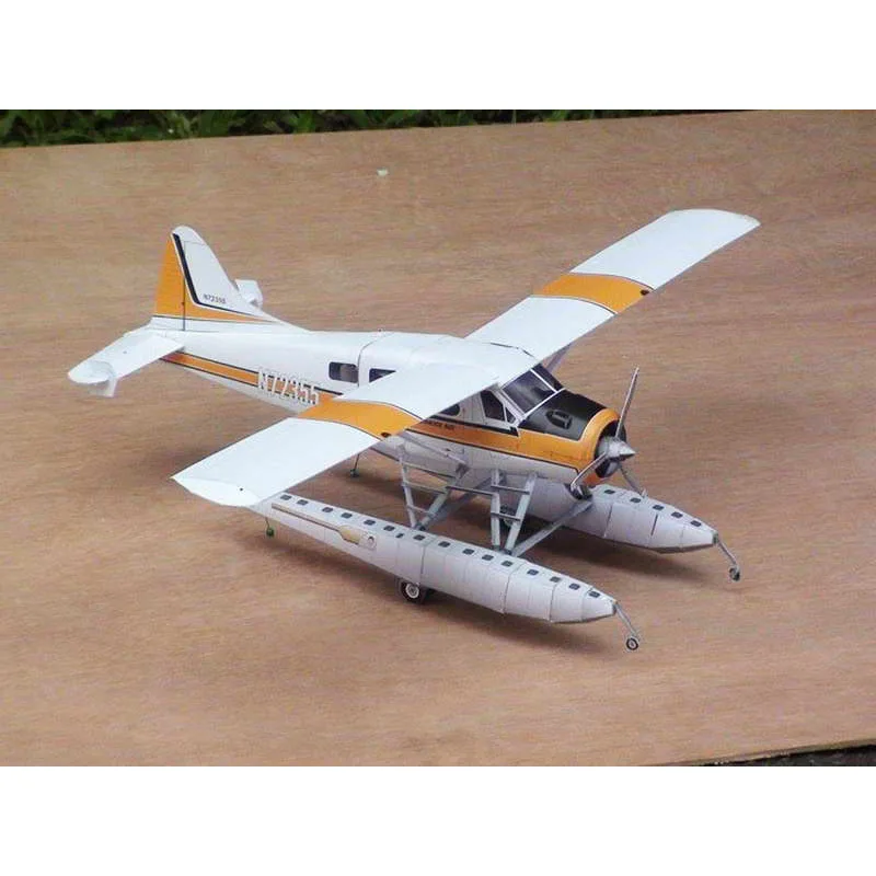 DIY 1:32 DHC-2 Бивер Гидроплан бумага ремесло 3D бумажная модель литья под давлением водный самолет Масштаб Модель игрушки военные подарки коллекция