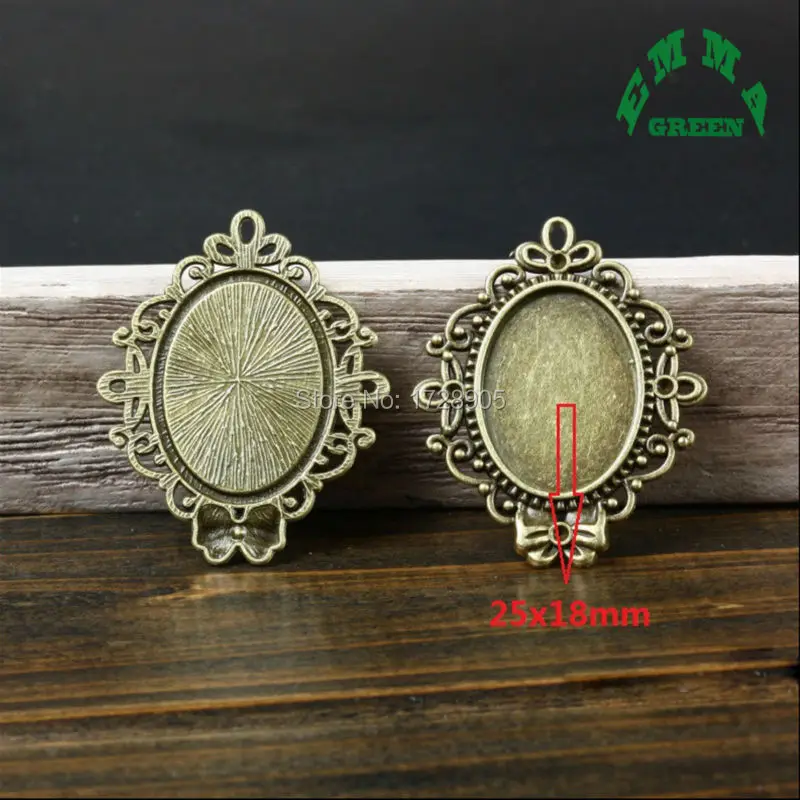 Филигранная основа винтажные ювелирные аксессуары овальный кабошон камея