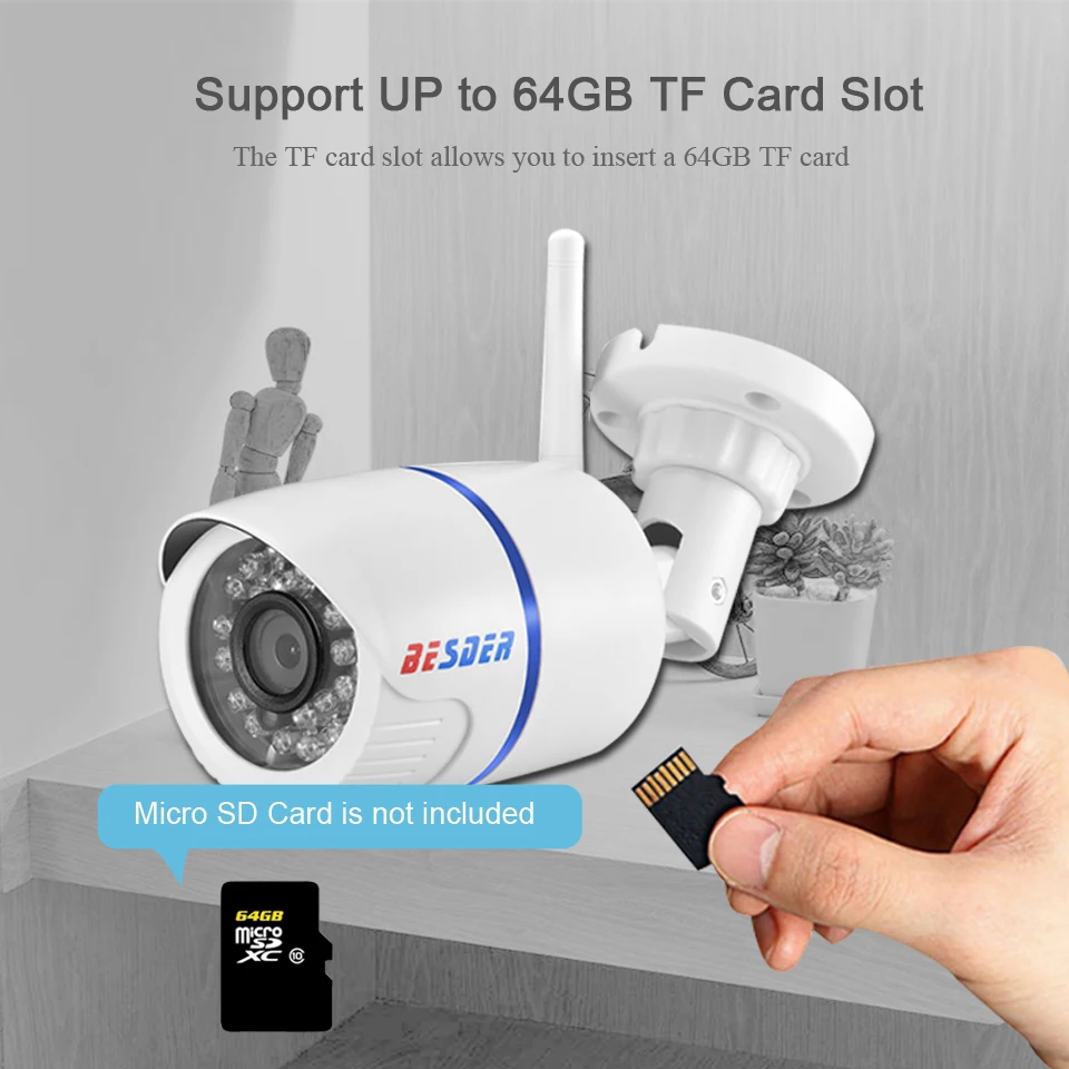 IP камера BESDER беспроводная уличная с поддержкой Wi Fi 1080/960/720P|wireless ip camera|ip cameraindoor wifi