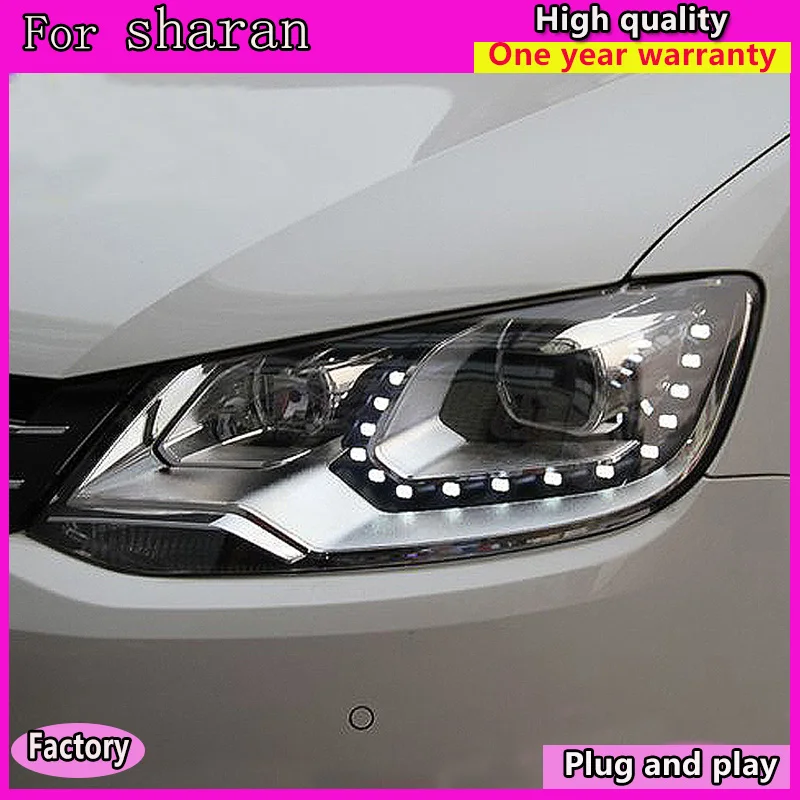 Автомобильный Стайлинг VW Sharon фары- Volks waga Sharon СВЕТОДИОДНЫЕ Фары вспышка поворотник H7 hid Биксеноновые линзы ближнего света