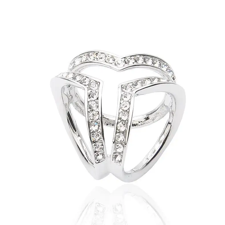 Фото Women's Simple Chic Scarf Buckle Tricyclic Ring rhinestone crystal tippet buckle accessories best selling 2018 products №2