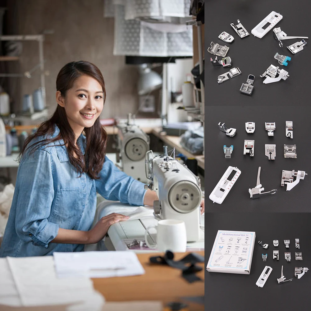 11 шт./компл. многофункциональная бытовая швейная машина прижимная лапка