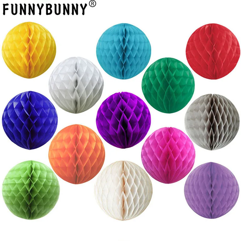 FUNNYBUNNY сотовые шары 12 10 8 6 4 дюйма ткани цветочные из бумаги для дня рождения