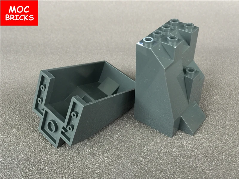 50 шт./лот кубики Moc DIY s557 и s559 темно-серый холм/Горные камни для сада камней рок развивающие строительные блоки фигурка подарки для детей