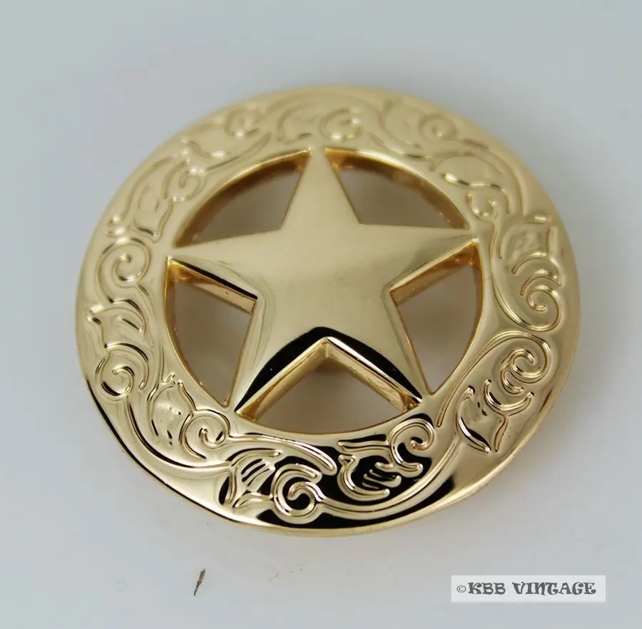 (KB202) 10 шт. 1-1/8 дюйма окончо из металла Западный Техас звезда Saddlery кожевенное