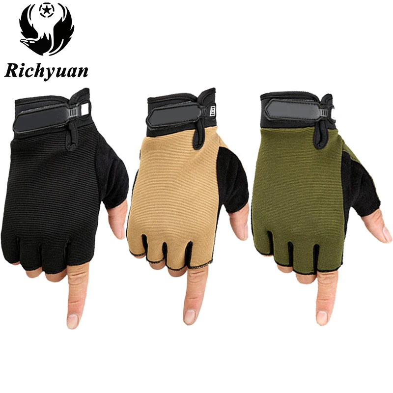 

Tactical Gloves Antiskid Army Military Bicycle Airsoft Motocycel Shooting Paintball Work Gear Camo Half Finger Gloves