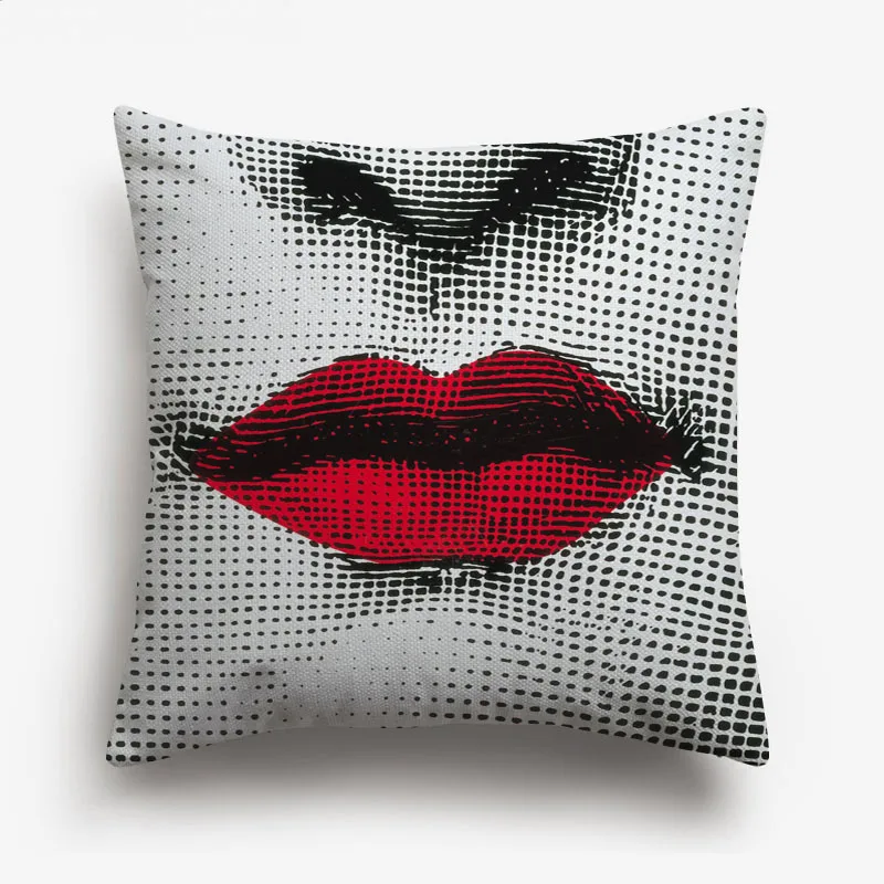 Fornasetti картины Чехлы для подушек Европейский ретро Винтаж лицо глаз Чехлы для подушек диван диване декоративные Льняные Наволочки Чехол
