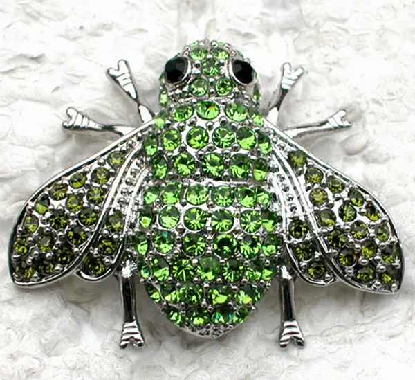 12 шт./лот оптовая продажа модные броши в форме цикады со стразами C101875 | Украшения