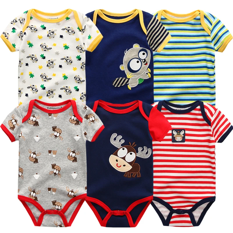Детское хлопковое боди с коротким рукавом летняя одежда для малышей|baby clothes|de