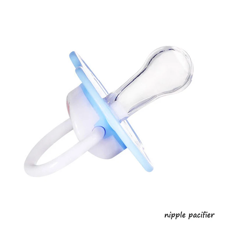 nipple--Blue 1pc Новорожденная детская пустышка зубное кольцо для ребенка цепь Ортодонтическая Соска сон пустышка палец нипплер мягкая BPA коробка для хранения - Цвет: nipple--Blue 1pc