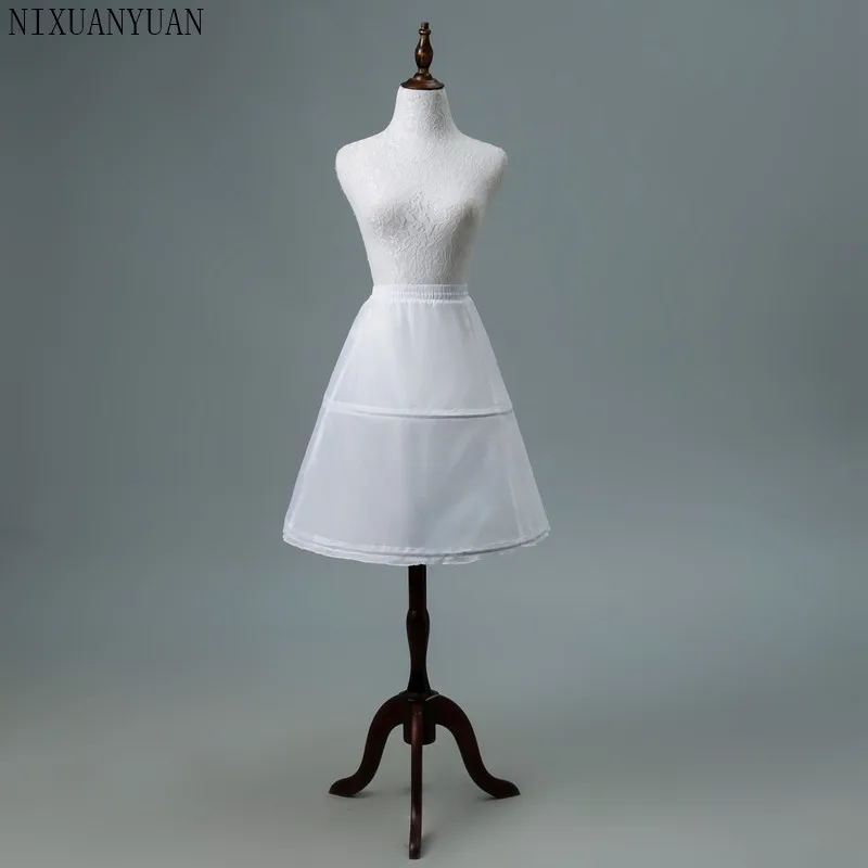 NEW 2 Hoops White A Line Long Flower Girl Dress Petticoat Kids Ballet Child Crinoline Tutu Skirts Girls Underskirt | Свадьбы и