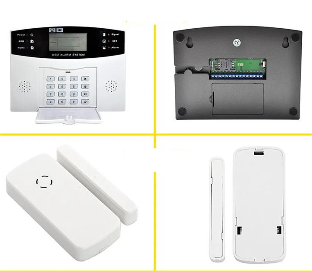 GSM Alarm System Keyboard Control 4PIR Sensor 12 Door Contact