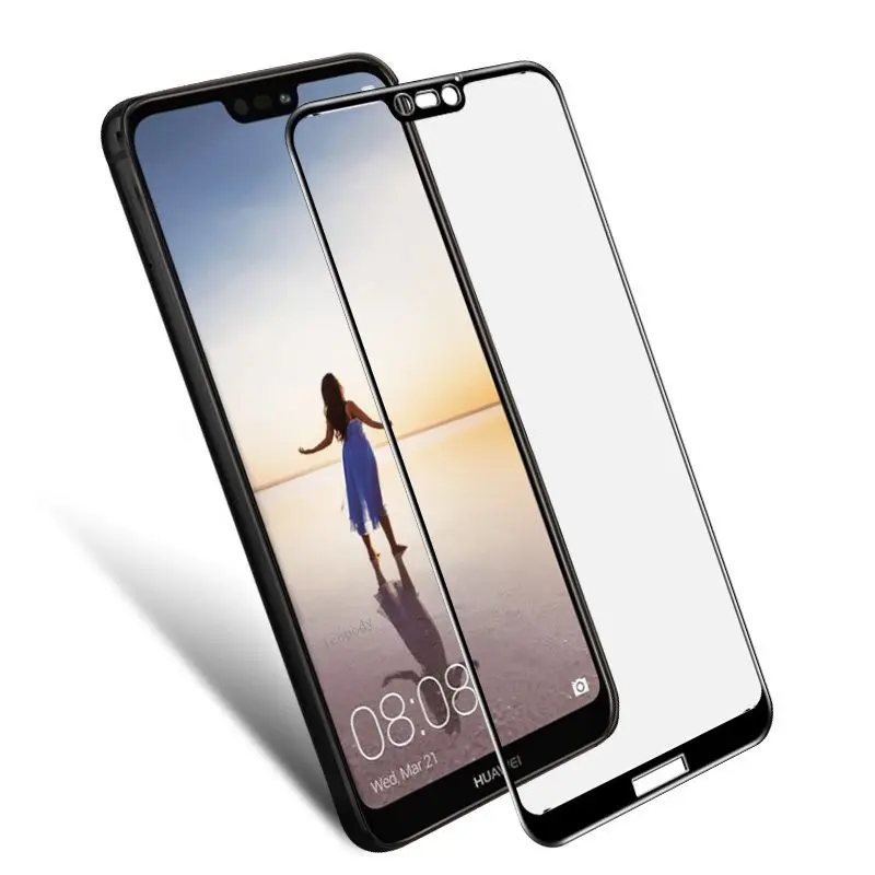 Полное покрытие закаленное стекло для Huawei P20 pro Защитная пленка экрана plus CLT-L29C