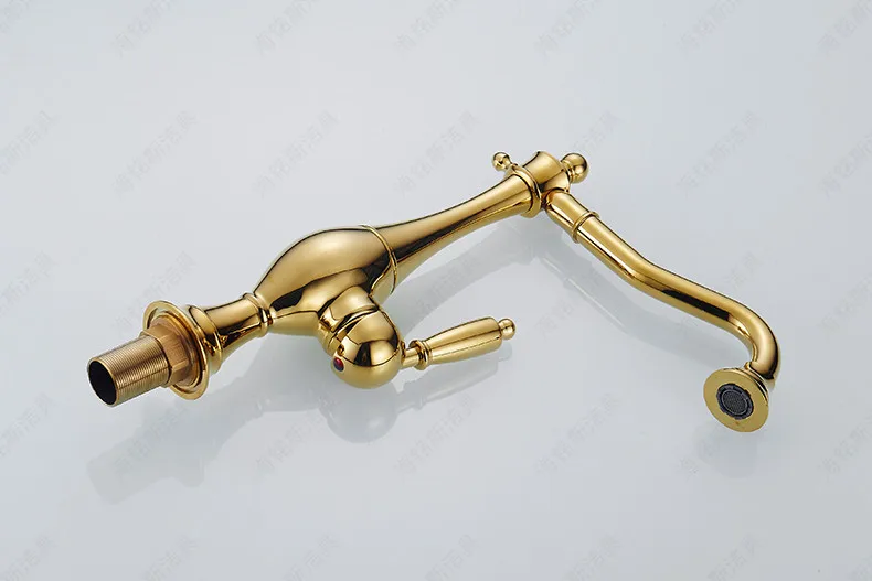 Senducs золотой кран и смеситель для кухонной раковины качественный латунный новый