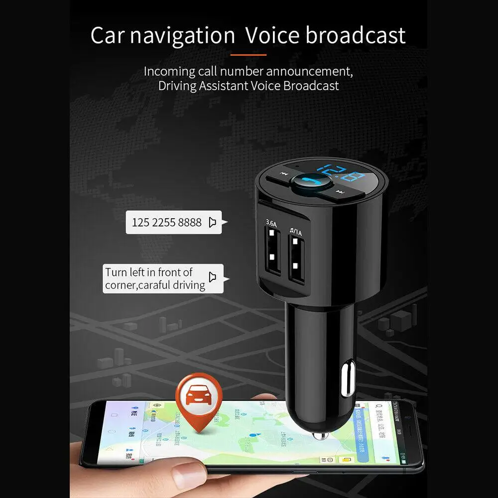 Acekool BT28 автомобильный Bluetooth сигарный штекер fm-передатчик MP3 плеер Радио адаптер Комплект USB зарядное устройство r20