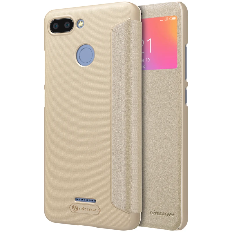 Для Xiaomi Redmi 6 Кожаный чехол Nillkin модный бизнес задняя крышка флип защитный чехол для телефона чехол для мобильного телефона Redmi6
