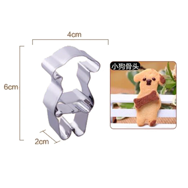 Мультяшная собака аксессуары 2 шт. форма капли воды из нержавеющей стали помадка
