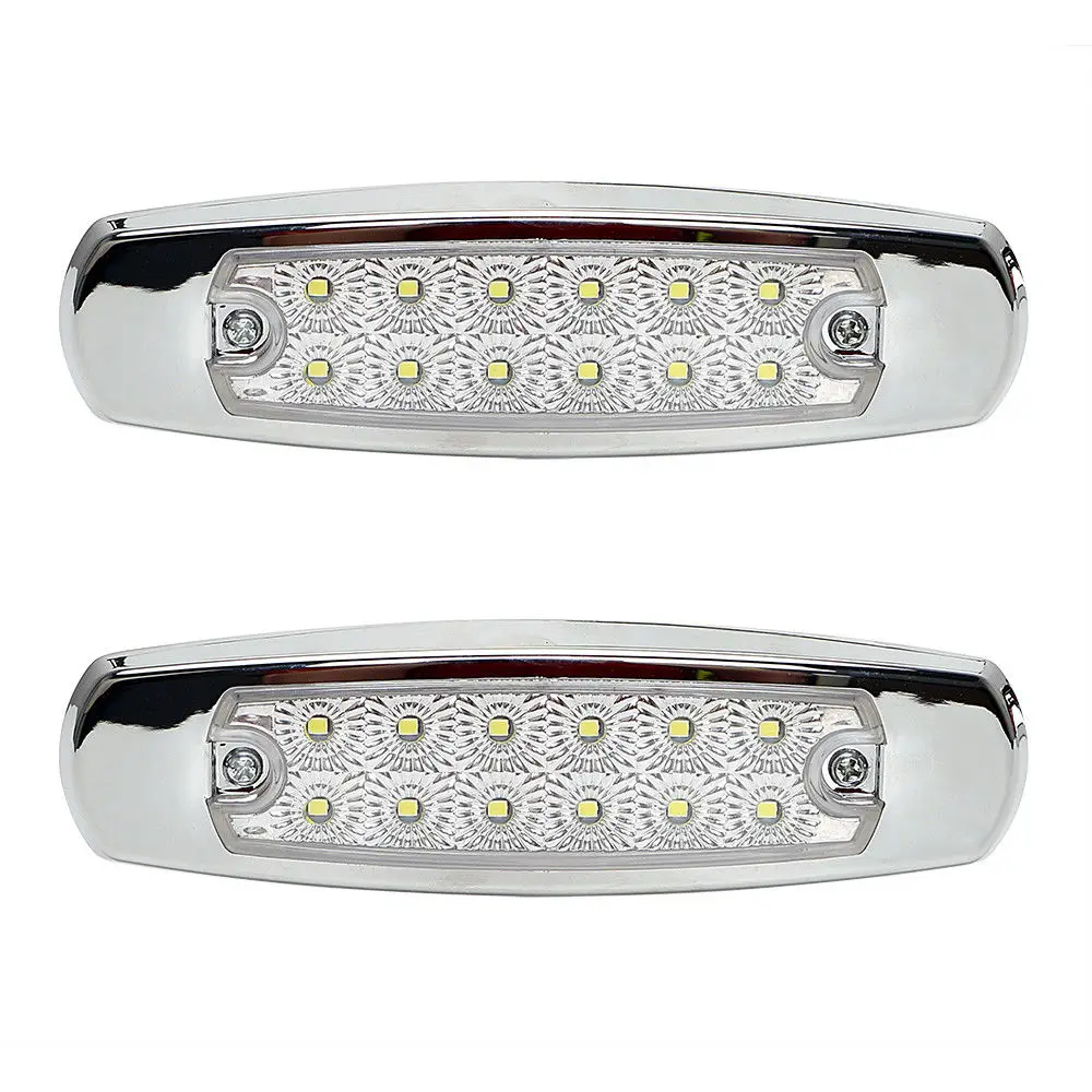 Fuleem 10 шт. 12LED герметичная распродажа боковой фонарь лампа трейлер грузовик указатель поворота белый 12 в водонепроницаемый