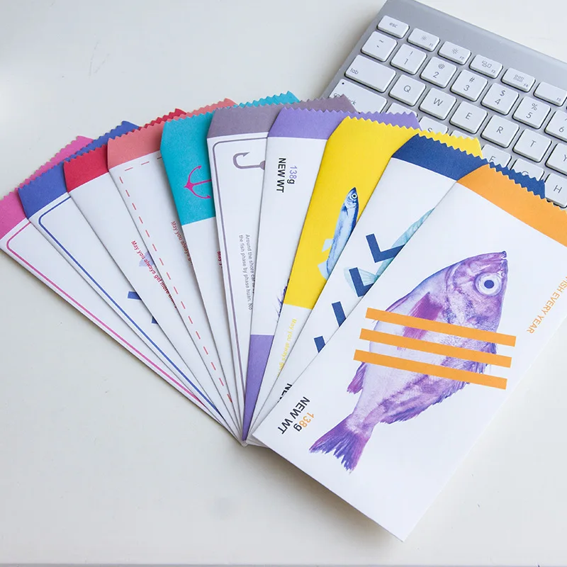 20 шт./лот креативные бумажные конверты серии Fresh Fish милые детские Студенческие