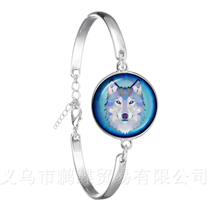 Винтажный посеребренный браслет со стеклянным куполом стеклянная металлическая