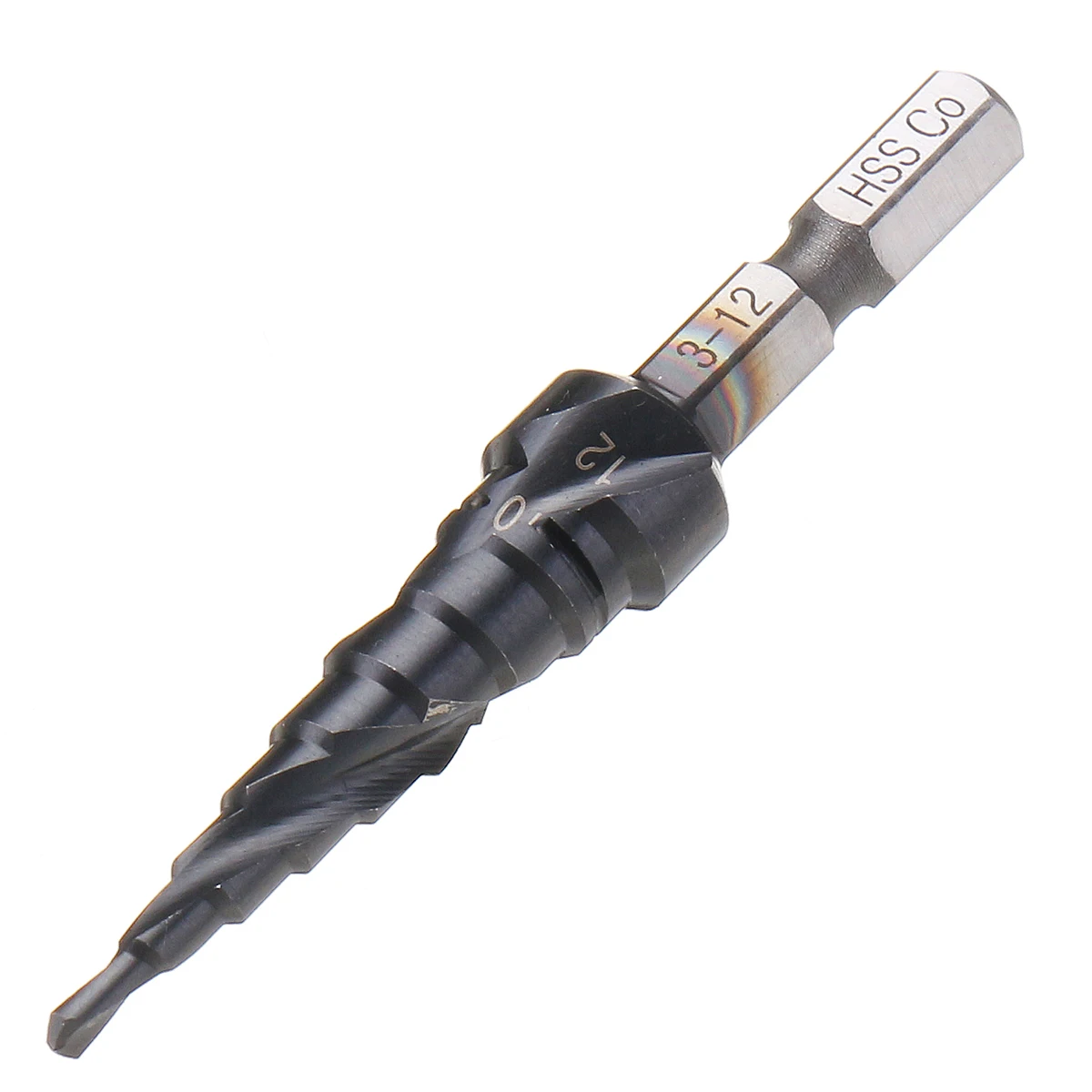 Drillpro HRC89 HSS-Co M35 кобальтовое ступенчатое сверло 3-12/4-12/4-20 мм ступенчатое сверло с покрытием TiAlN 1/4 дюйма с шестигранным хвостовиком деревообрабатывающие Биты