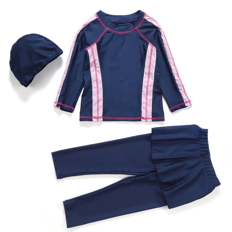 BAILUNMA девушка хиджаб Maillot de bain Burkinis Мусульманский купальник закрытый купальник с длинным рукавом купальный исламский мусульманский купальник H1010