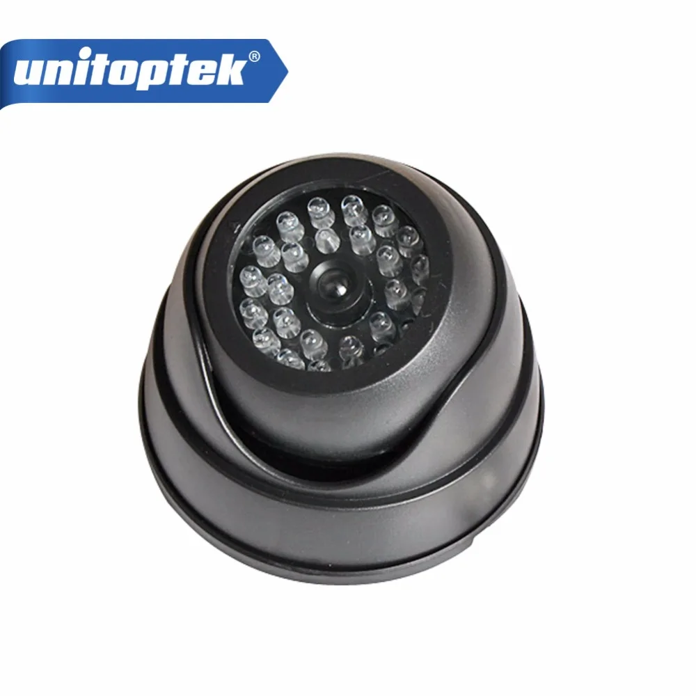 Черная поддельная светодио дный пустышка камера со светодиодными мигающими