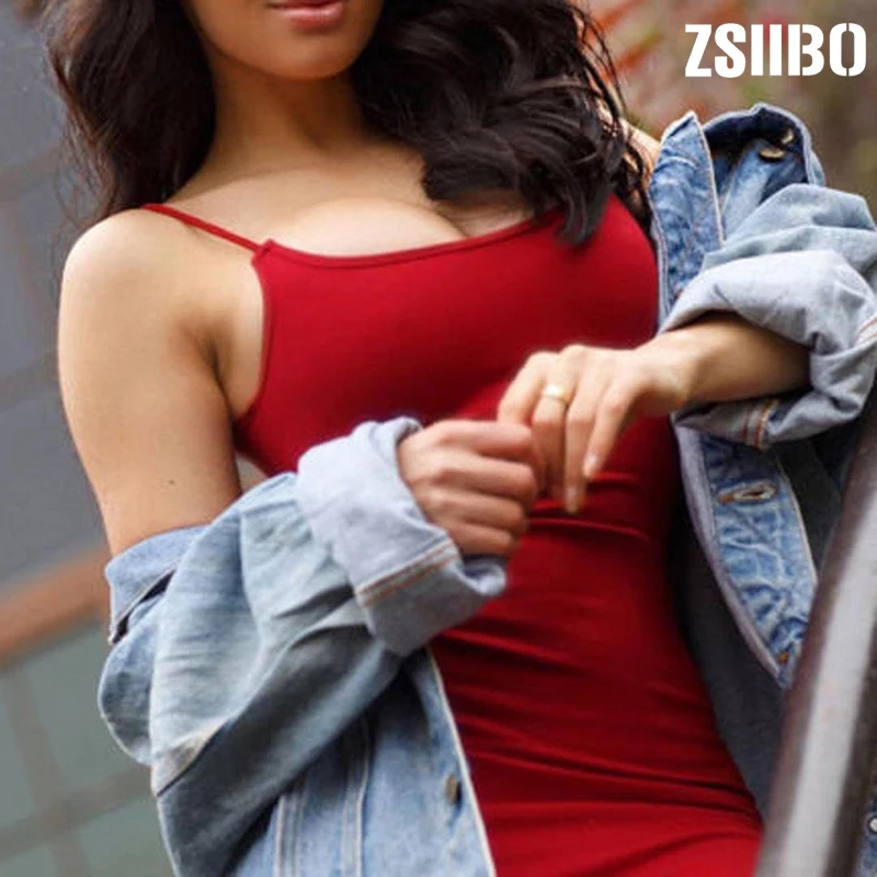 ZSIIBO, женские сексуальные Базовые платья с открытой спиной, без рукавов, тонкие, Vestidos, жилет, майки, бодикон, платье на бретелях, однотонное вечернее платье