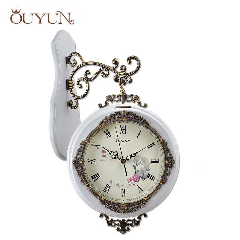 OUYUN деревянные настенные часы ручной работы домашний декор винтажный