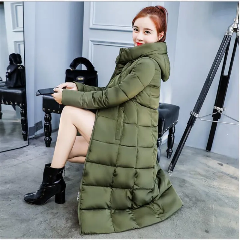 2018 New Winter Long Jacket Women Hooded Thicken Warm Female Plus Size 4XL Outerwear Parka Ladies Chaqueta FemininoCQ2566 | Женская