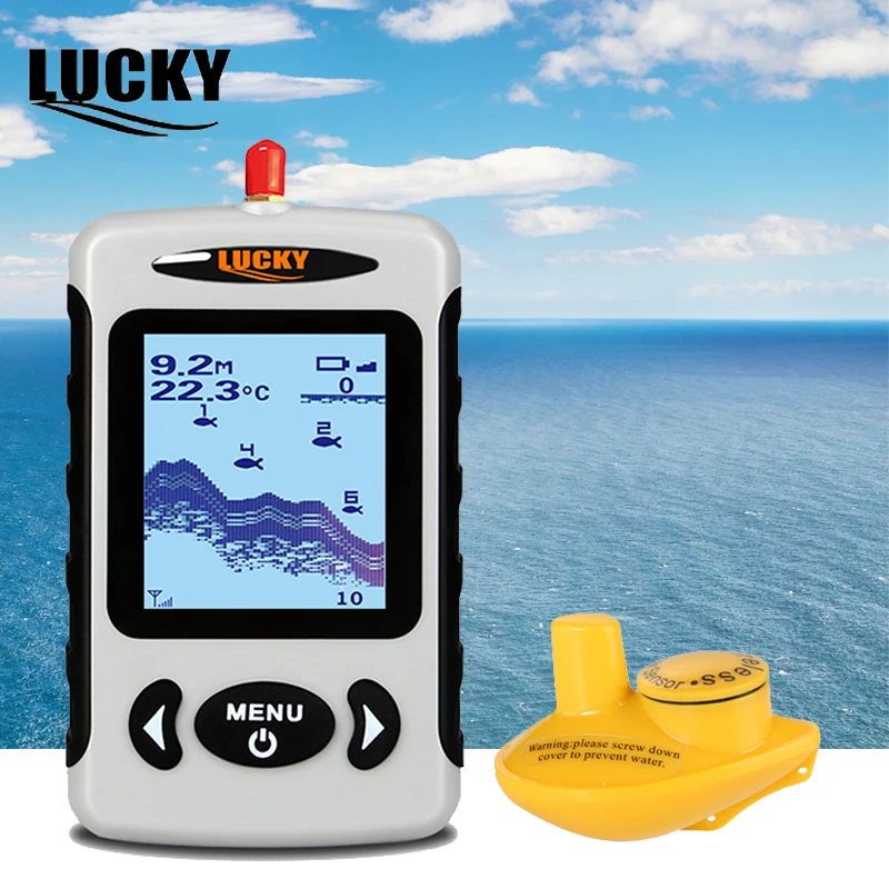 

Lucky Fish Finder Sounder Transducer Boat Fishing Accessories Portable FishFinder Sonar Sensor Wireless Alarm Fishing FFW718